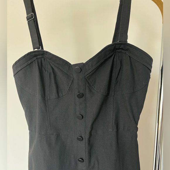 NWT Urban Outfitters Black Structured Jumpsuit with Removable Straps - Picture 5 of 13